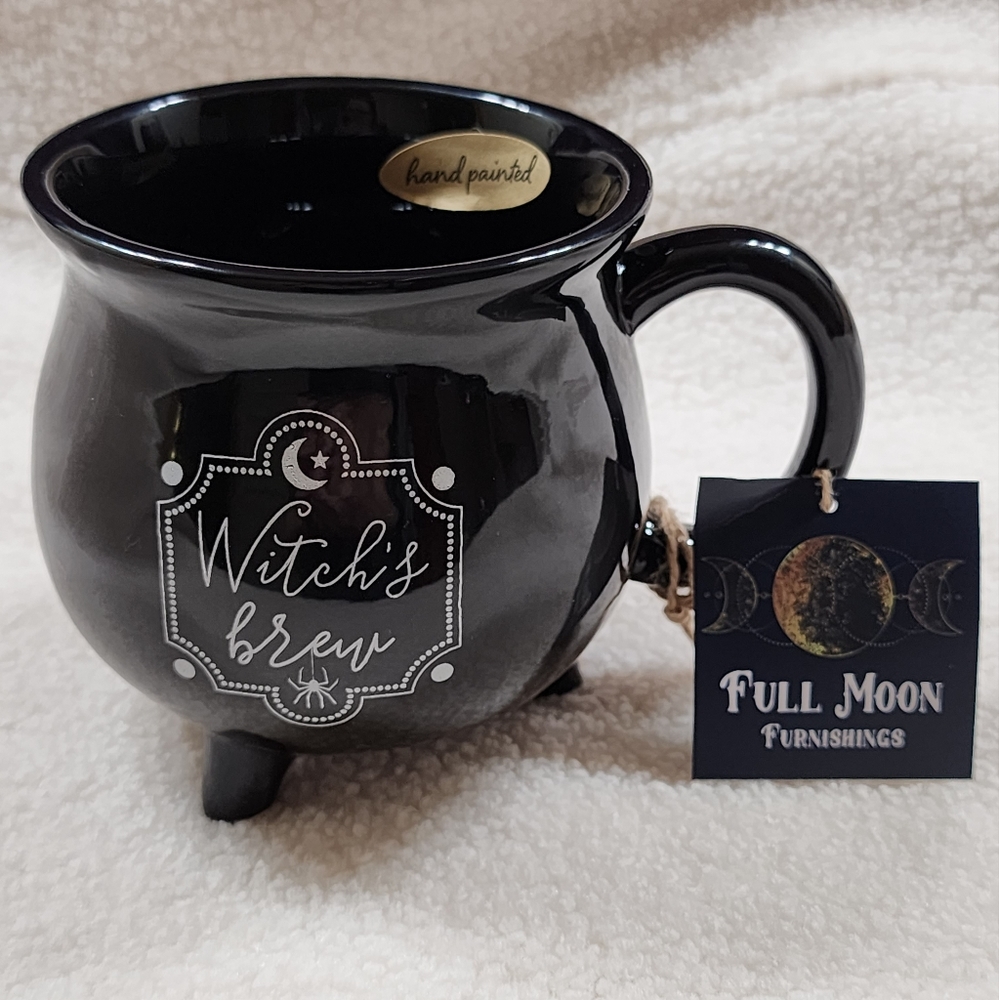 Black Cauldron Witch's Brew Mug Ceramic Halloween